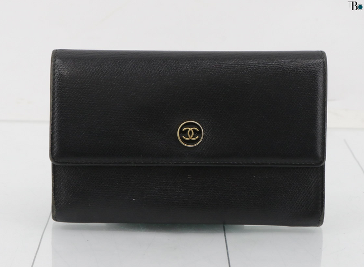 Chanel CC Portefeuille vintage coco button