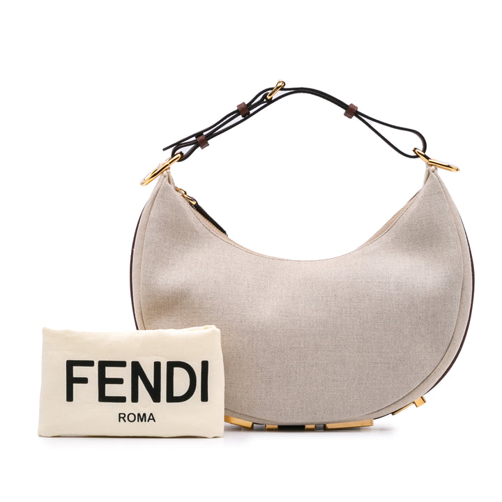 Small Canvas Fendigraphy Hobo Brown - Gaby Paris