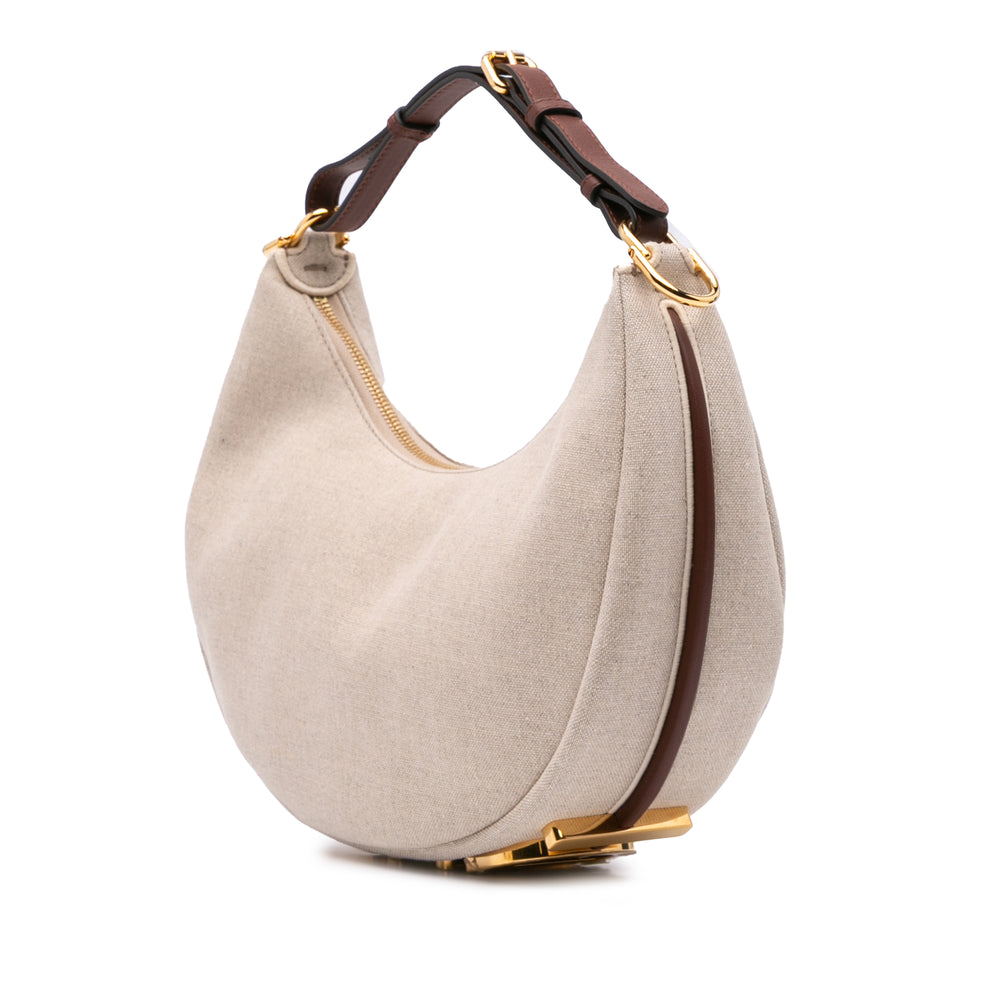 Small Canvas Fendigraphy Hobo Brown - Gaby Paris