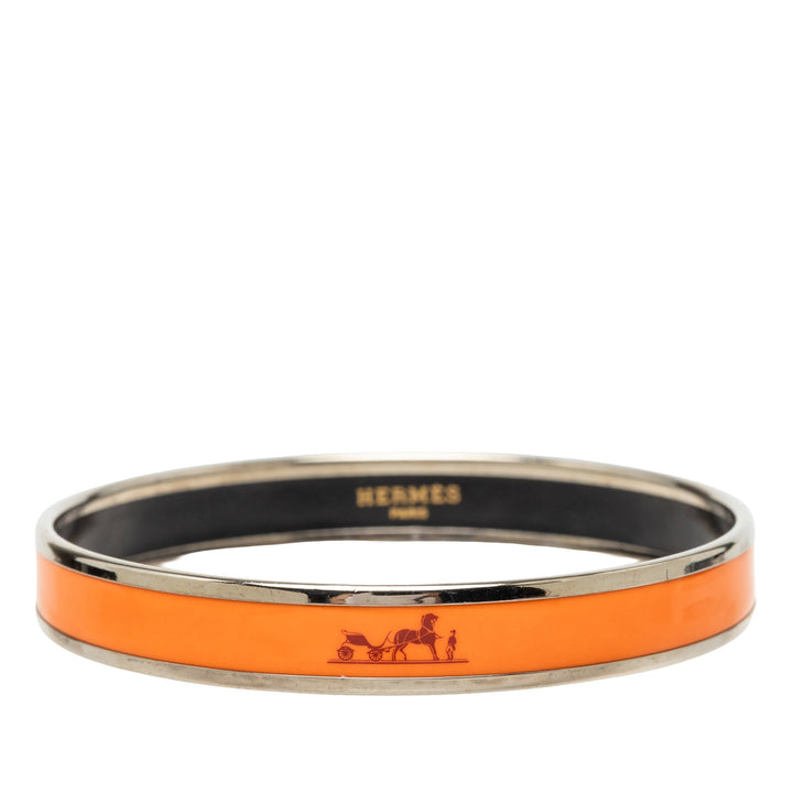Narrow Caleche Émail Bangle 70 Other Orange