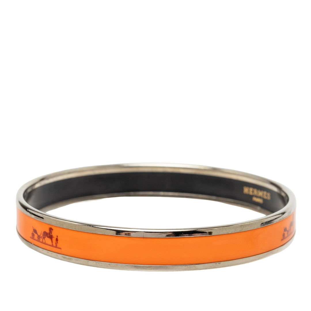Narrow Caleche Émail Bangle 70 Other Orange