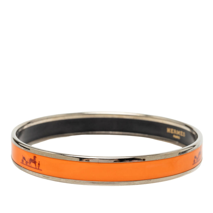 Narrow Caleche Émail Bangle 70 Other Orange