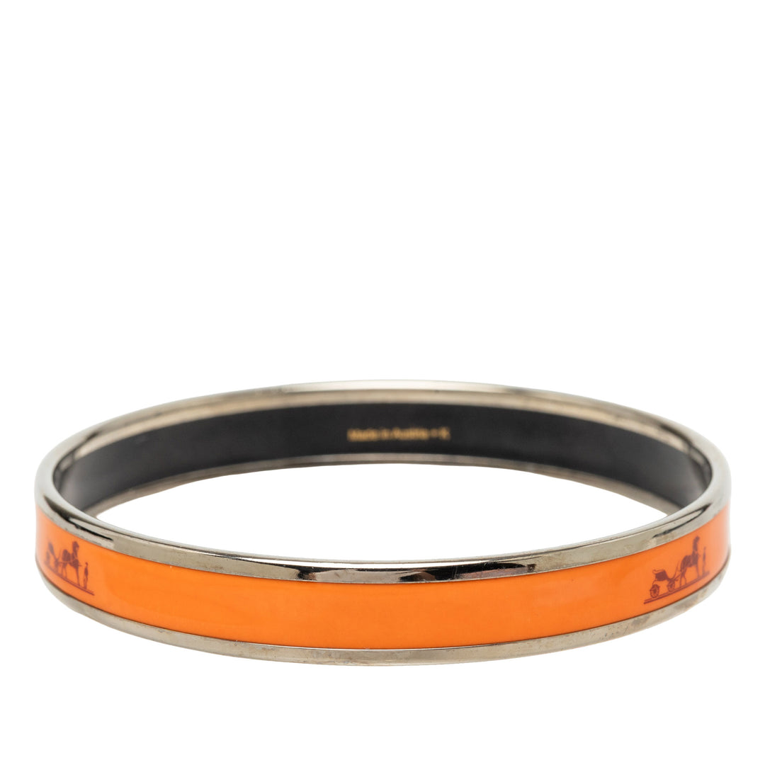 Narrow Caleche Émail Bangle 70 Other Orange