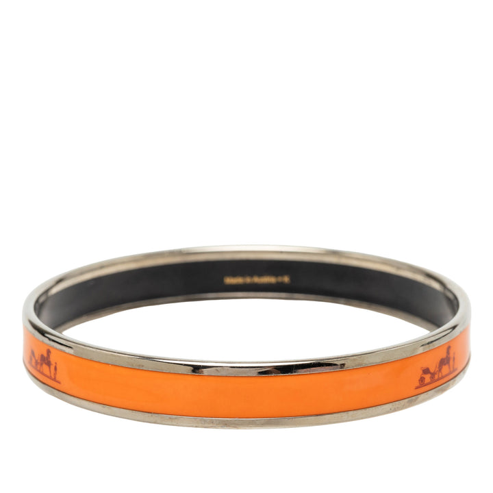 Narrow Caleche Émail Bangle 70 Other Orange
