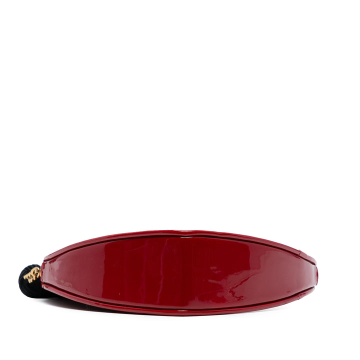 Saint Laurent Cuir verni Sac Coeur Heart Shaped Pochette