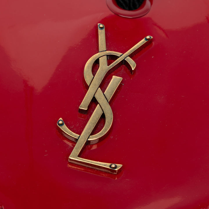 Saint Laurent Cuir verni Sac Coeur Heart Shaped Pochette