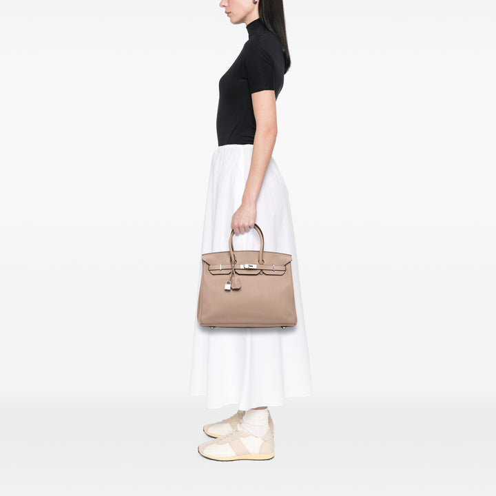 Hermès Clemence Birkin Retourne 35 Marron