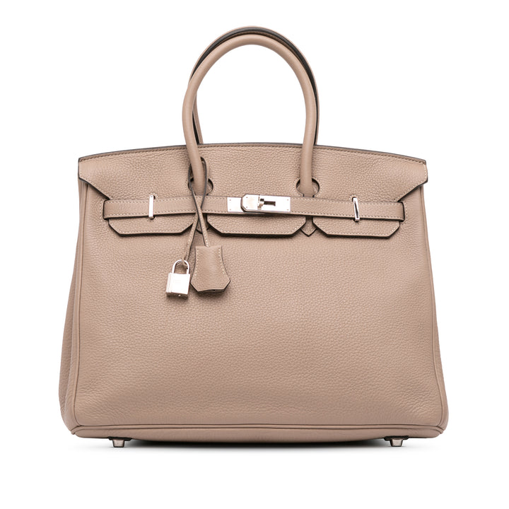 Hermès Clemence Birkin Retourne 35 Marron