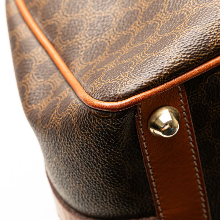 Macadam Coated Canvas Boston Bag Brown - Gaby Paris