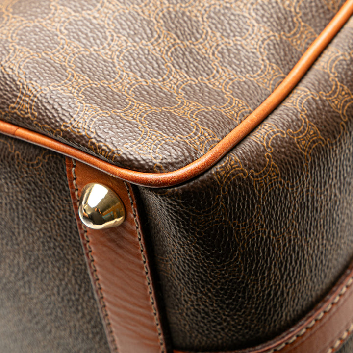 Macadam Coated Canvas Boston Bag Brown - Gaby Paris