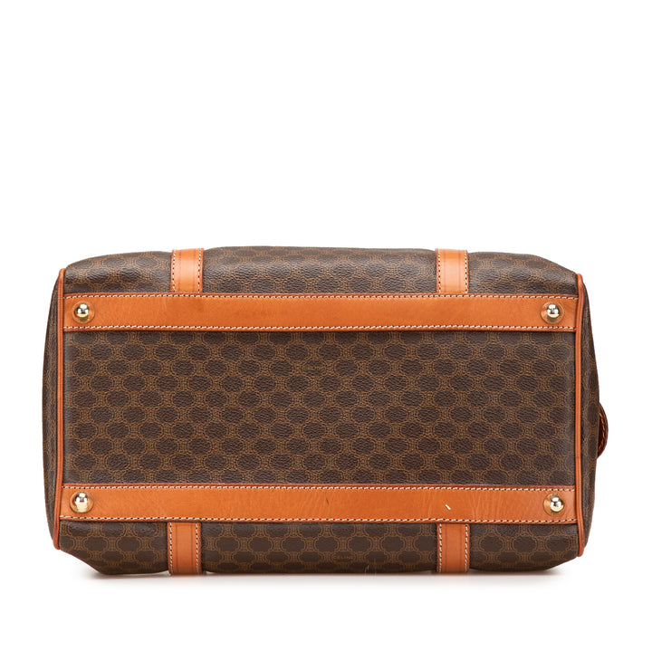 Macadam Coated Canvas Boston Bag Brown - Gaby Paris