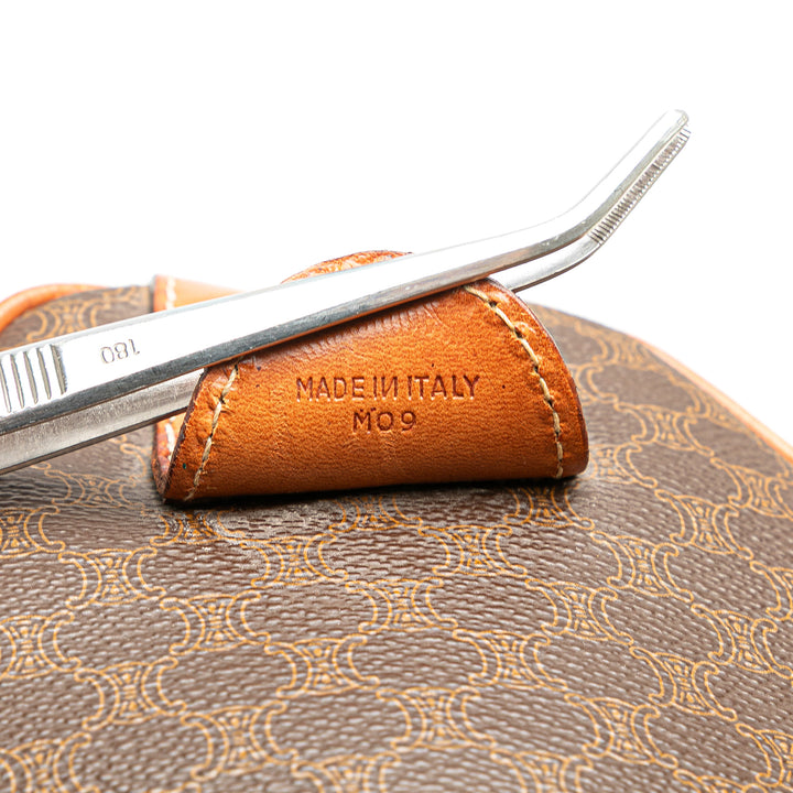 Macadam Coated Canvas Boston Bag Brown - Gaby Paris