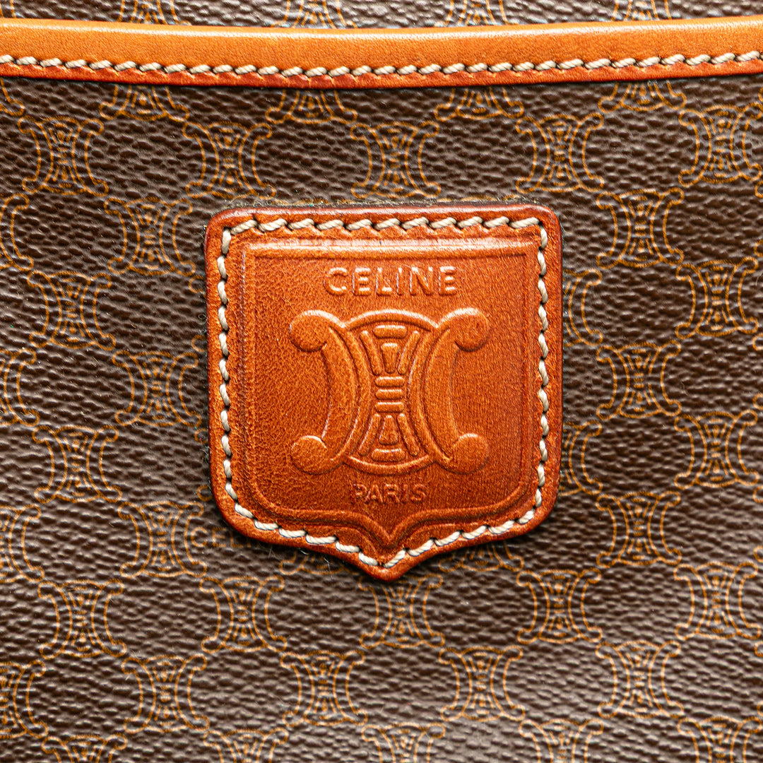 Macadam Coated Canvas Boston Bag Brown - Gaby Paris
