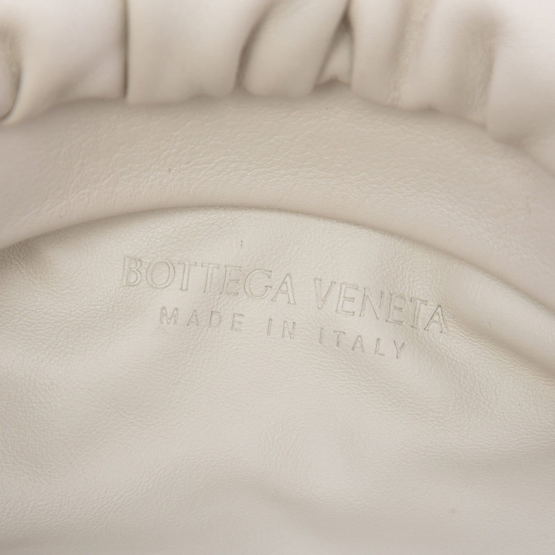 Bottega Veneta Chaîne Pochette Cuir d'agneau Blanc
