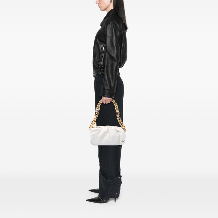 Bottega Veneta Chaîne Pochette Cuir d'agneau Blanc