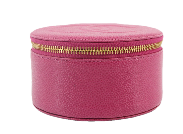 Chanel vanity en cuir caviar logo Coco