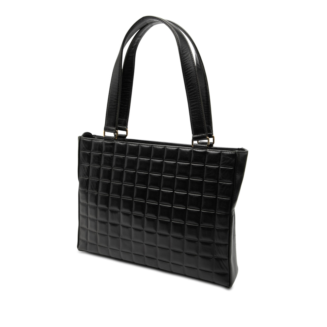 Chanel CC Chocolate Bar Cabas Cuir d'agneau