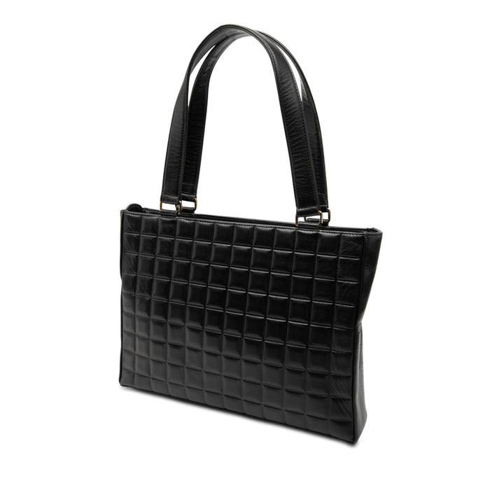 Chanel CC Chocolate Bar Cabas Cuir d'agneau