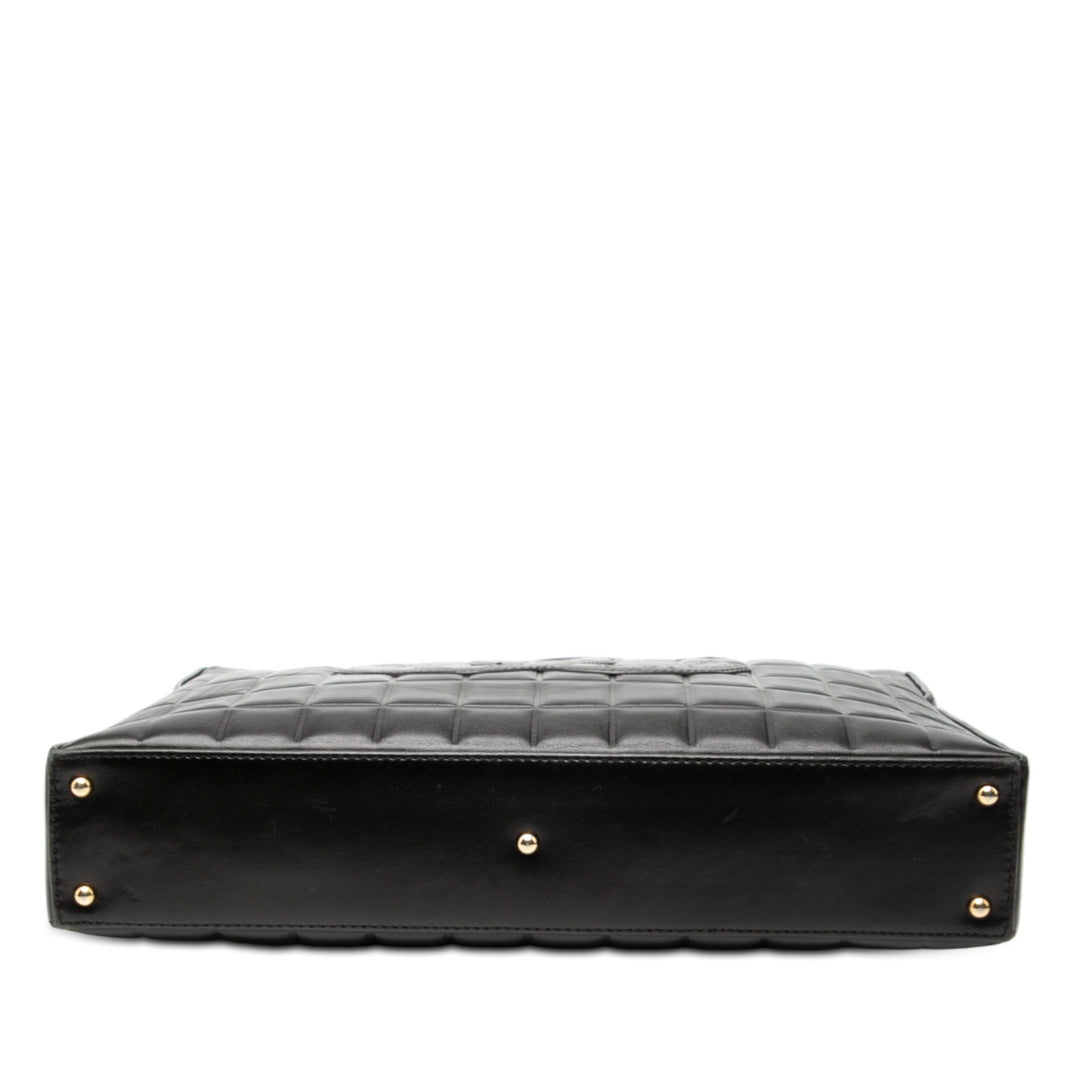 Chanel CC Chocolate Bar Cabas Cuir d'agneau
