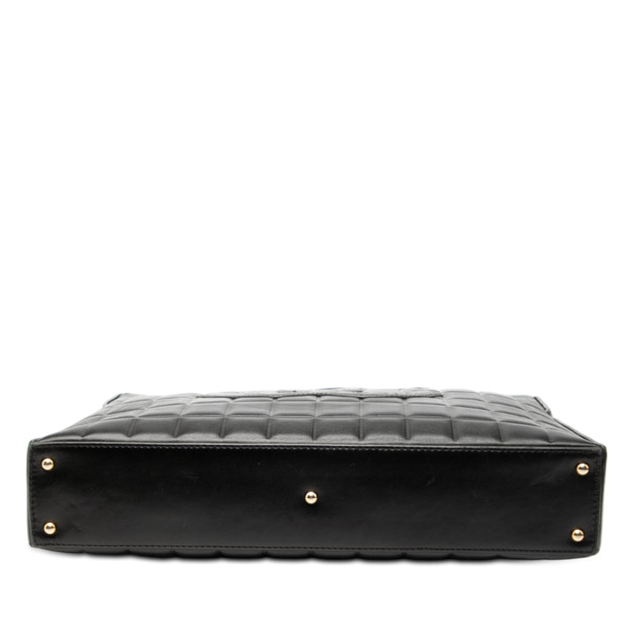 Chanel CC Chocolate Bar Cabas Cuir d'agneau