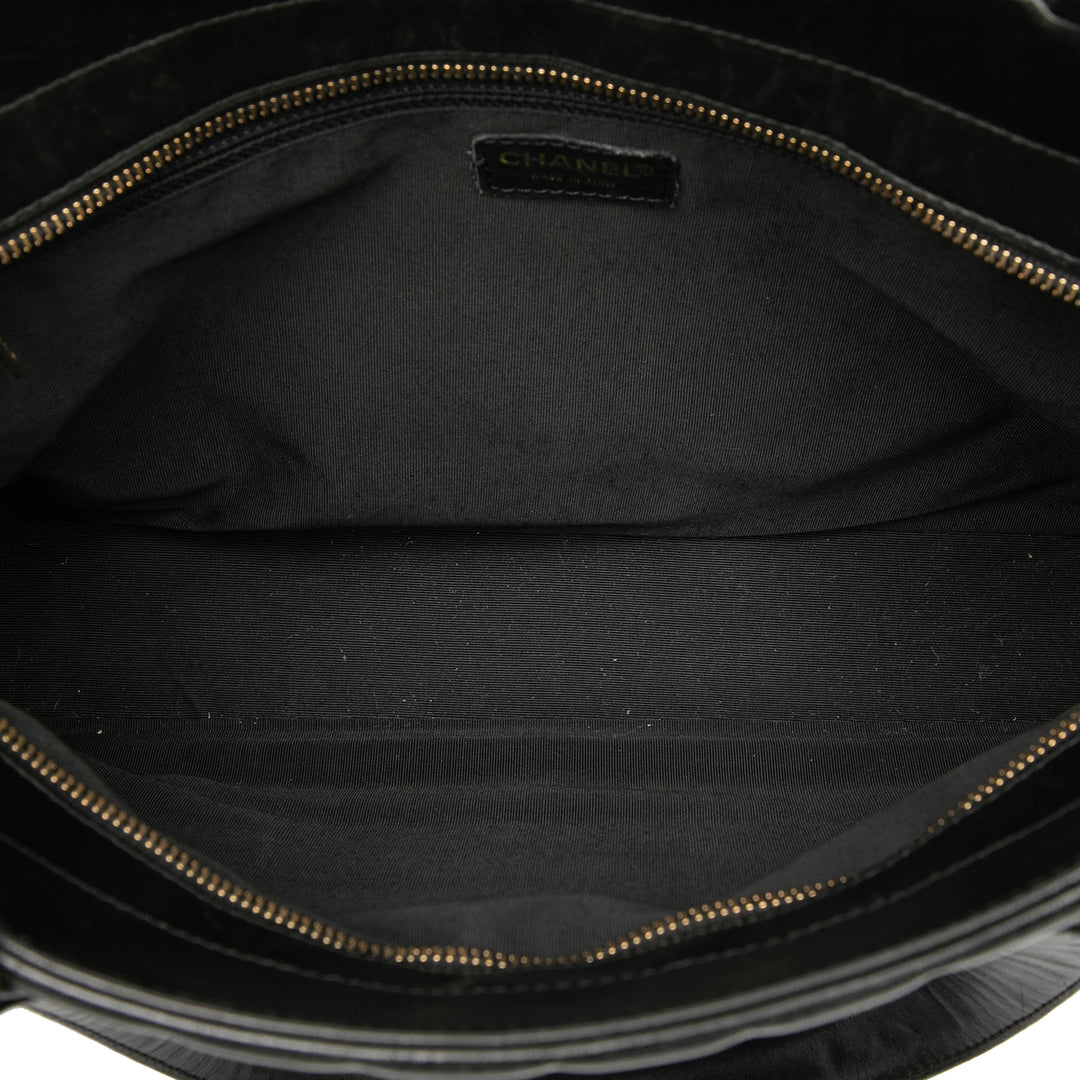 Chanel CC Chocolate Bar Cabas Cuir d'agneau
