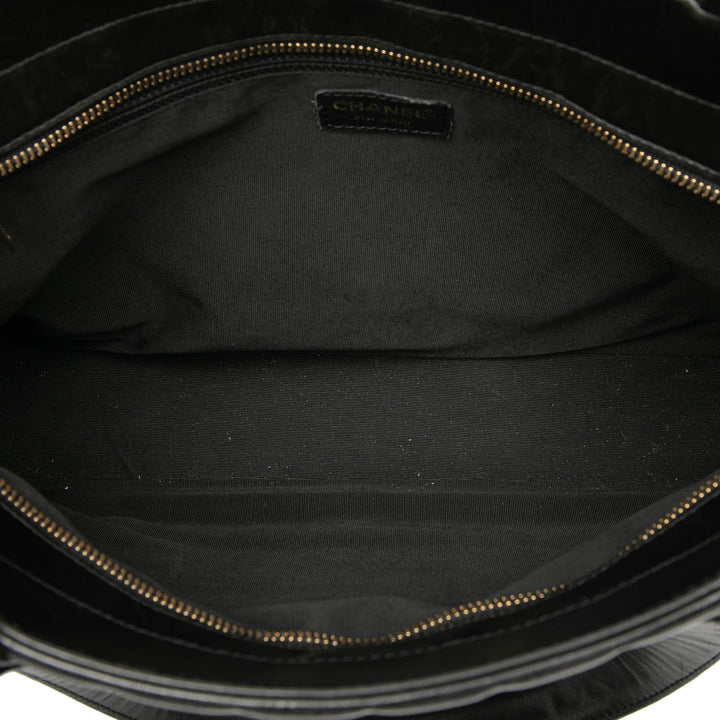 Chanel CC Chocolate Bar Cabas Cuir d'agneau