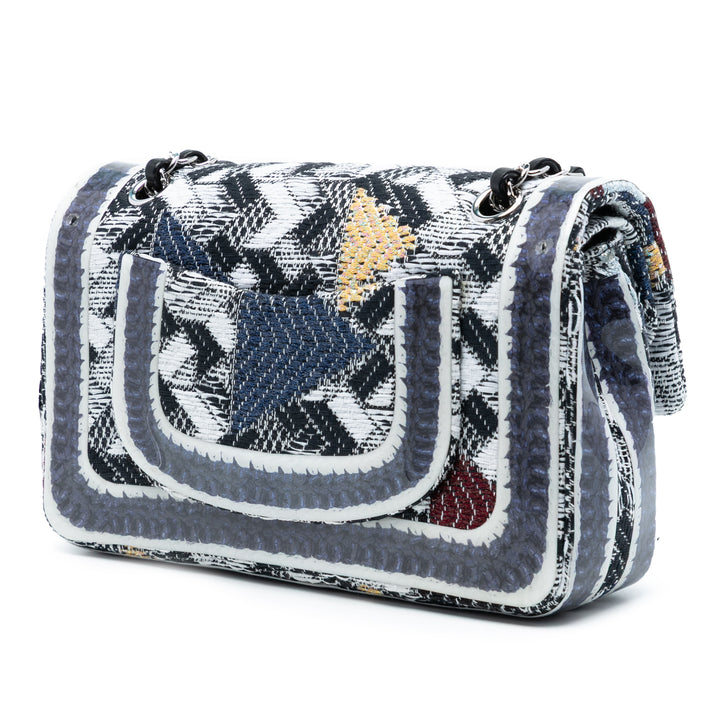 Chanel Medium Classic Tweed et Silicone Double rabat