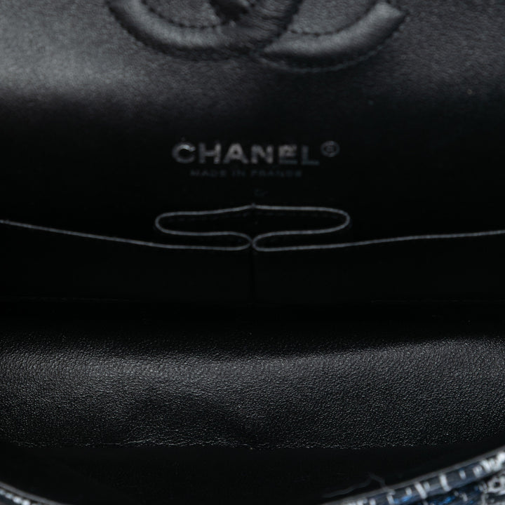 Chanel Medium Classic Tweed et Silicone Double rabat