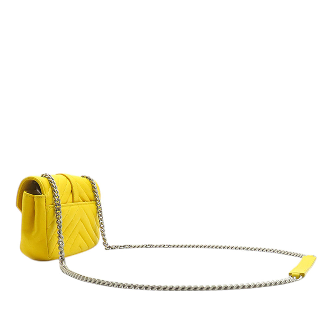 Saint Laurent Baby Chevron Cuir de veau Monogram Classic Sac à chaîne