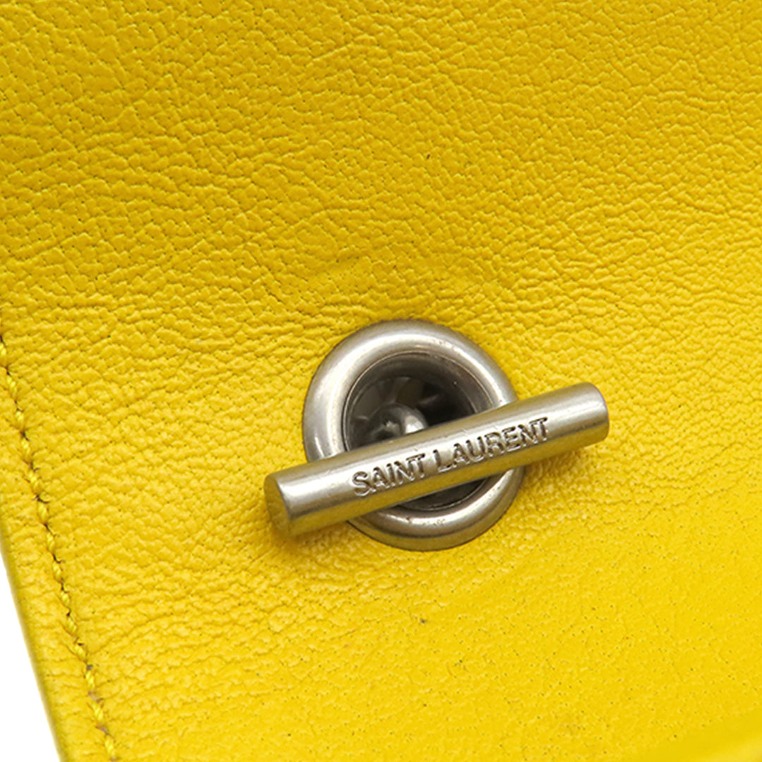 Saint Laurent Baby Chevron Cuir de veau Monogram Classic Sac à chaîne