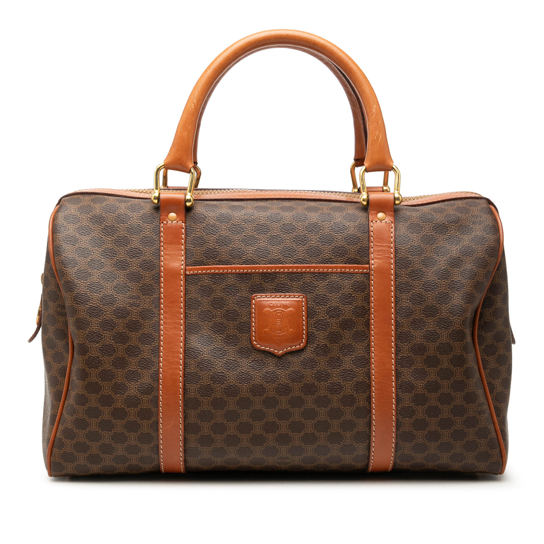 Celine Macadam Boston Sac Toile enduite Marron