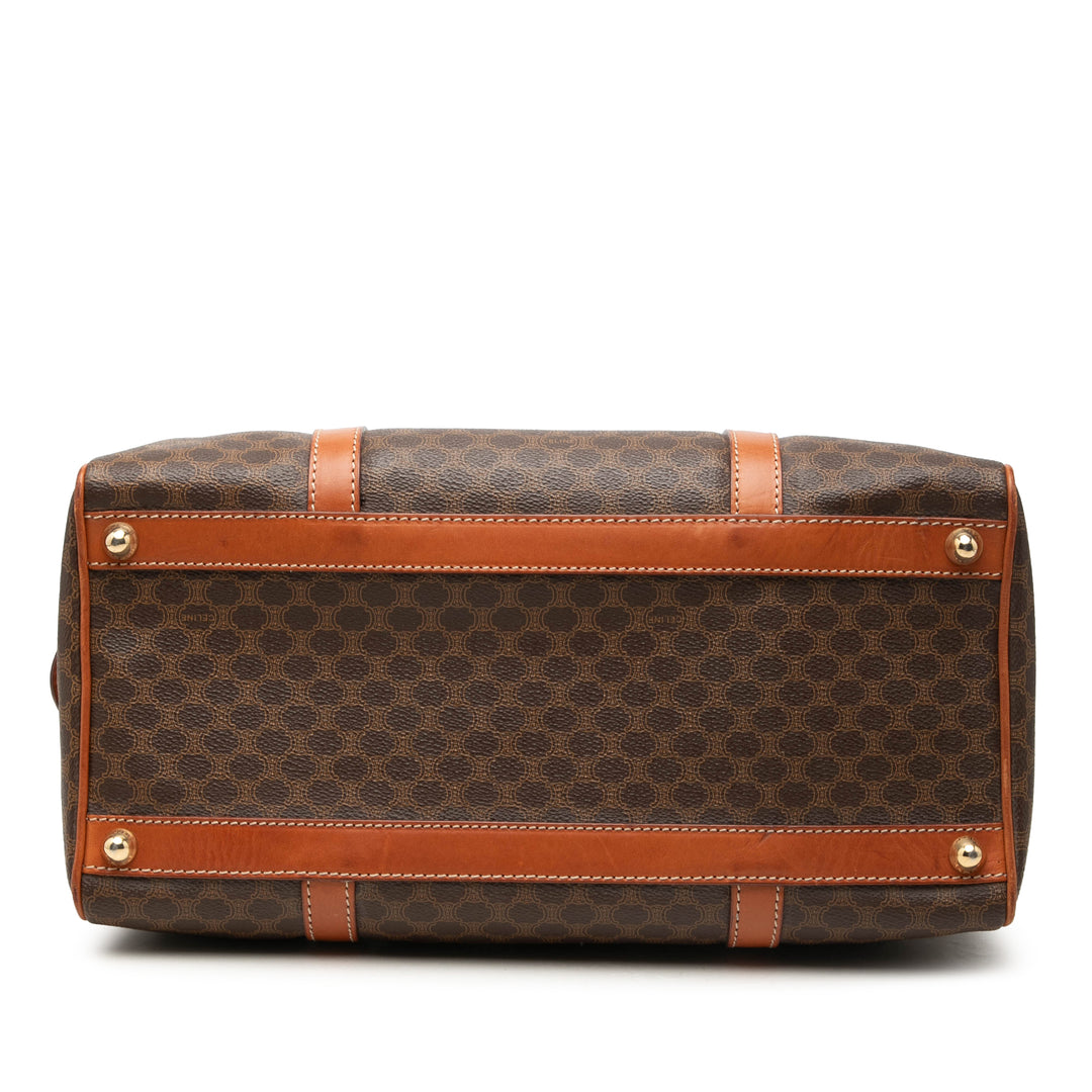 Celine Macadam Boston Sac Toile enduite Marron