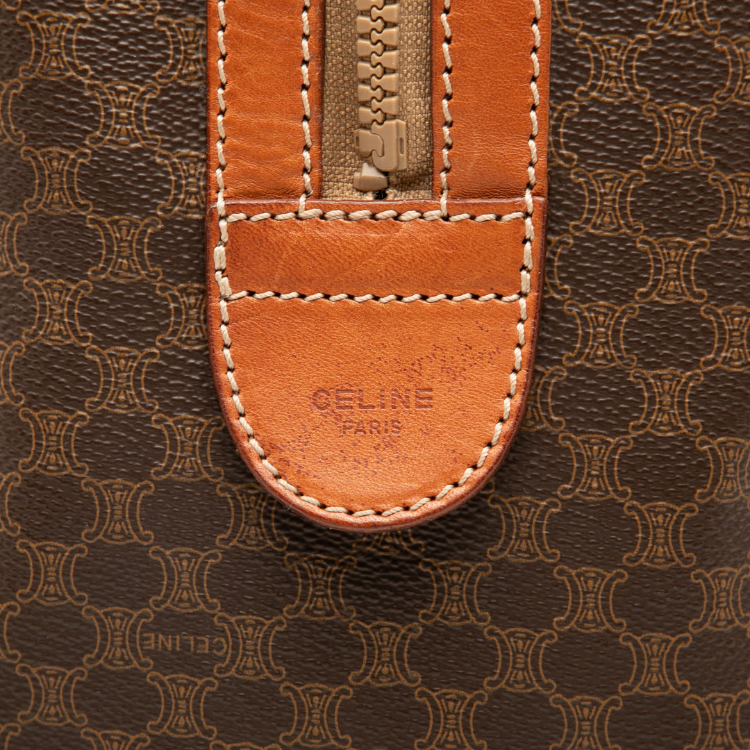 Celine Macadam Boston Sac Toile enduite Marron