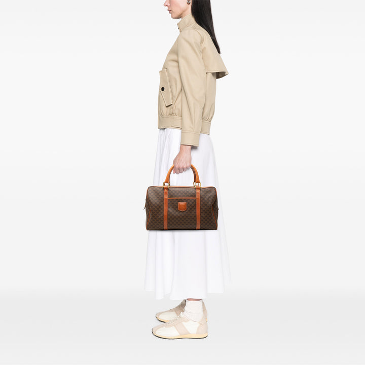 Celine Macadam Boston Sac Toile enduite Marron