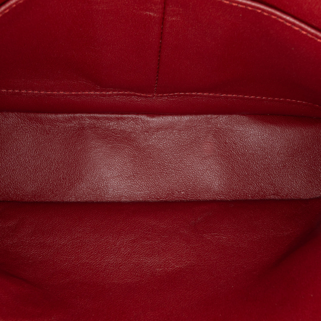 Medium Classic Tweed Double Flap Red - Gaby Paris