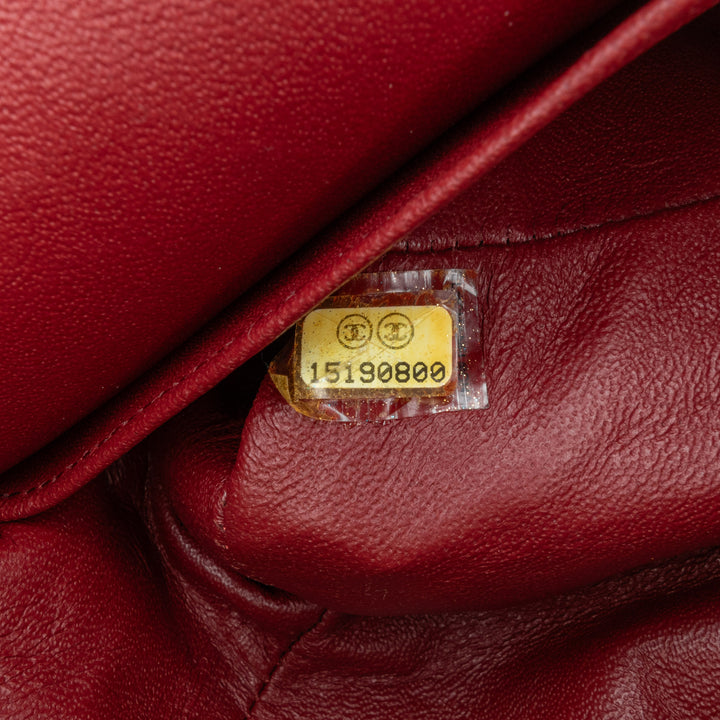 Medium Classic Tweed Double Flap Red - Gaby Paris