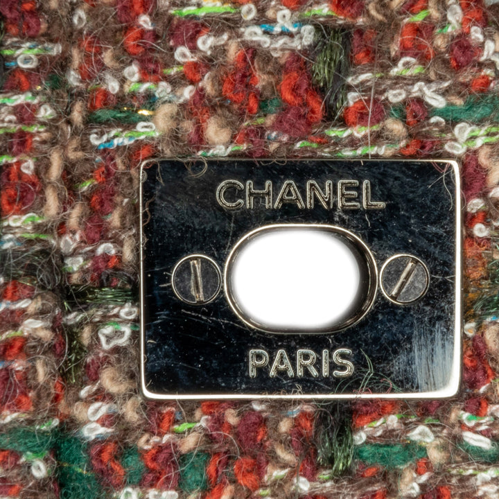 Medium Classic Tweed Double Flap Red - Gaby Paris