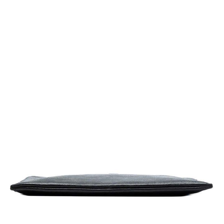 Saint Laurent Croc embossé Cuir Monogram Zip Pochette
