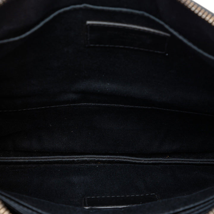 Saint Laurent Croc embossé Cuir Monogram Zip Pochette