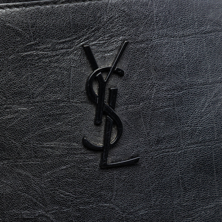Saint Laurent Croc embossé Cuir Monogram Zip Pochette
