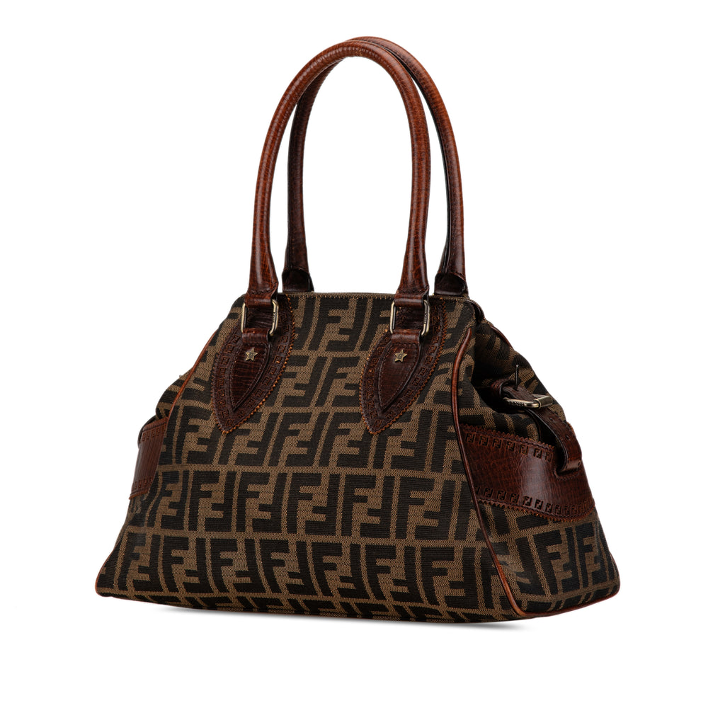 Zucca Canvas Etniko Handbag Brown - Gaby Paris