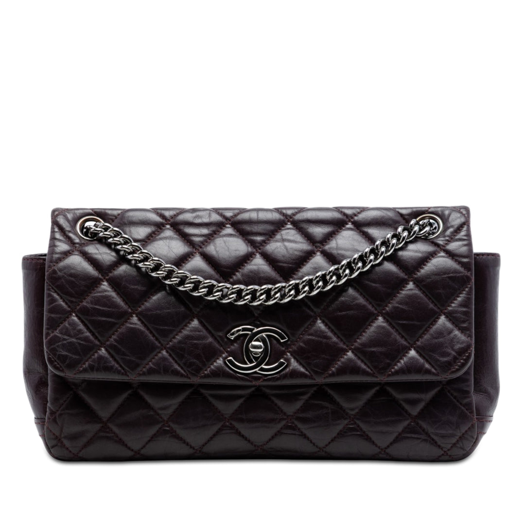 Chanel Small vieilli Cuir de veau Lady Perley à rabat