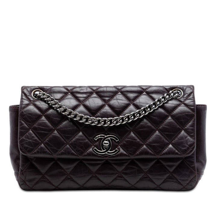 Chanel Small vieilli Cuir de veau Lady Perley à rabat