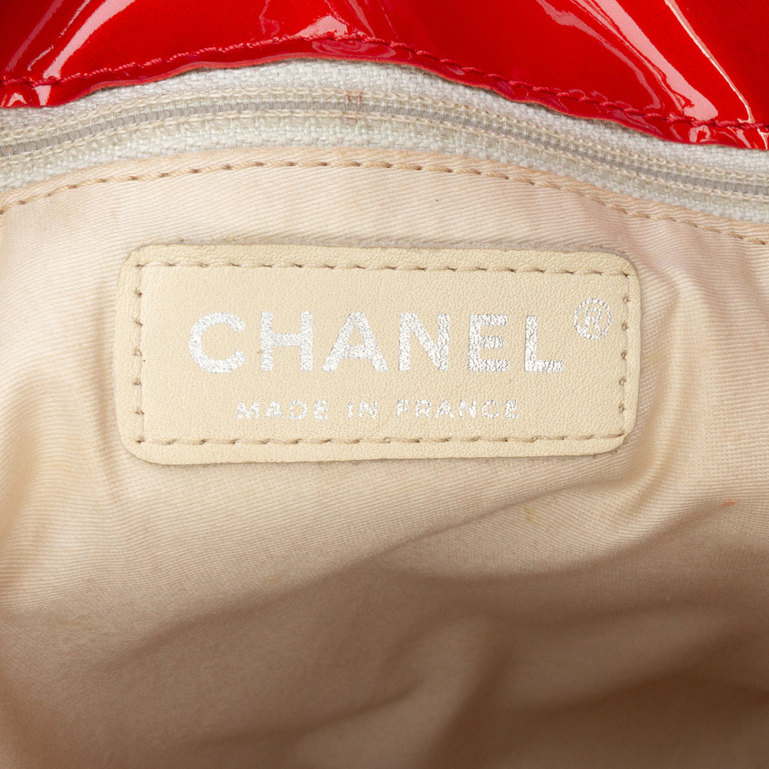 CC Patent Crystal Strass Embellished Bonbons Tote Red - Gaby Paris