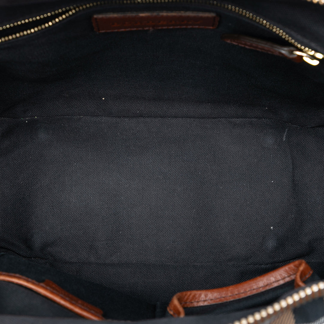 Burberry Small Cuir à finitions House Check Toile Bridle Orchard Sac