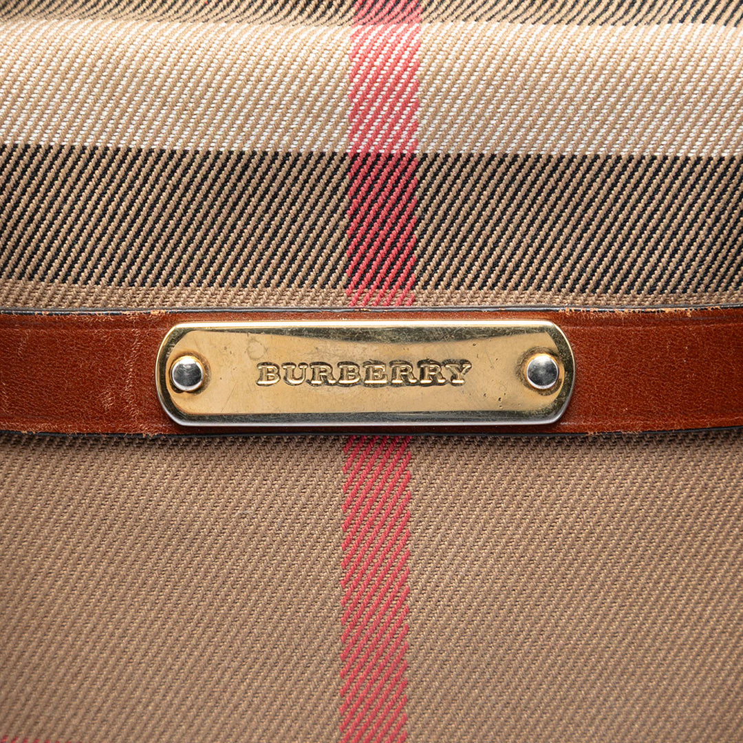 Burberry Small Cuir à finitions House Check Toile Bridle Orchard Sac