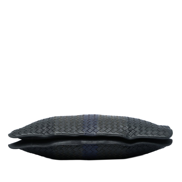 Bottega Veneta Porte-documents Intrecciato Club Fume nappa Noir – vue 3 – GABY PARIS