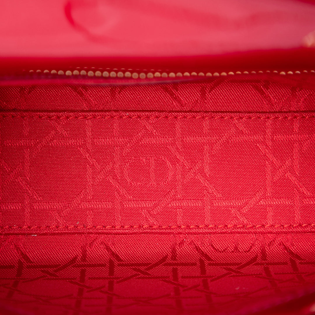 Dior Mini Cuir verni Cannage Lady Dior