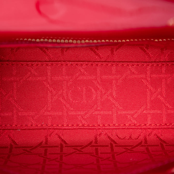 Dior Mini Cuir verni Cannage Lady Dior
