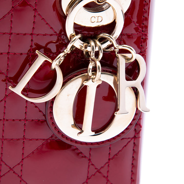 Dior Mini Cuir verni Cannage Lady Dior
